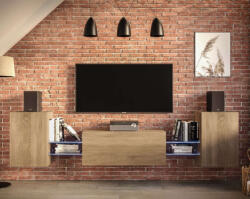 Venezia Next AN-93N nappali faliszekrény sor - 226 x 60 cm (sonoma tölgy) - pepita