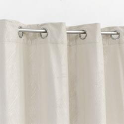 Welora Dekoratív függöny, sötétítő típusú - nem engedi át a fényt, dombornyomott levélmintával, gyűrűkkel, 140x260 cm, krémszínű (JM1227228)