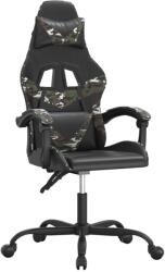 vidaXL fekete és terepszínű műbőr forgó játékszék, 57, 5 x 59, 5 x (121-131) cm, 13.2 kg, 349554 (349554)
