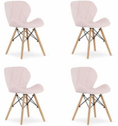  Valora WAKO bársonyfotel modern dizájnú rózsaszín nappaliba x4