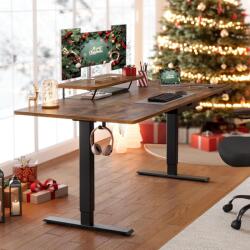 VASAGLE Magasságállítható íróasztal, 160 x 80 cm, vintage barna (LSD156KD01)