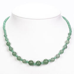  Ezüst Nyaklánc Zöld Aventurinnal, NRI0210