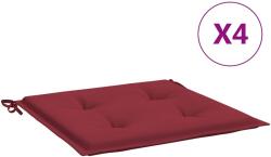vidaXL 4 db bordó oxford szövet háttámlás székpárna 40x40x4 cm 314021 (314021)