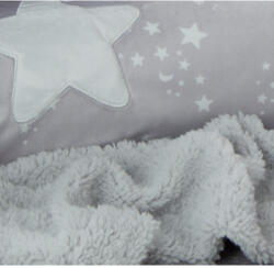 Gamberritos takaró plüss 80x110cm csillagos szürke 10721 - babamarket