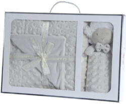 Gamberritos takaró plüss buborékos anyagú 80x110cm szundikendővel fehér bárány 10887 - babamarket