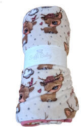 Soffi Baby Baby takaró plüss dupla bézs őzike 75x100cm - babamarket