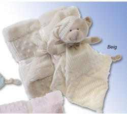 Gamberritos takaró - plüss 80x110cm plüss szundikendővel maci bézs 11007 - babamarket