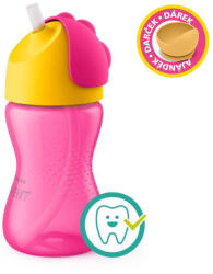 Philips SCF798/02 Itatópohár rugalmas szívószállal 300ml lányos + Ajándék PETITE&MARS Szilikon tál