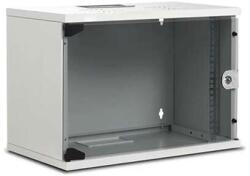 S-Link Rackszekrény - 4U 19" fali kivitel (190x530x400mm, Flatpack, világosszürke) (34385)