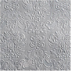  Elegance silver dombornyomott papírszalvéta 40x40cm, 15db-os