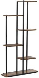 Sersimo Springos 6 szintes fém Virágtartó állvány 60x20x113cm - Barna, Fekete (GA0211)
