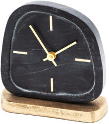 Márvány hatású asztali óra Fekete 17x5x17 cm (462013)