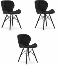  Valora WAKO bársonyfotel modern fekete nappaliba x3