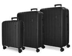 MOVOM fa fekete, luxus ABS utazótáska készlet, 75cm/65cm/55cm, 5318461