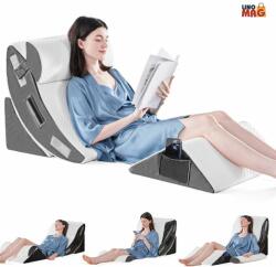 Linomag 4 db állítható ortopéd párna készlet, Linomag® ortopéd ágypárna, memóriahab, alváshoz, olvasáshoz, tévénézéshez, műtét utáni lábadozáshoz és hát, nyak és lábtámasz, levehető és mosható huzat,