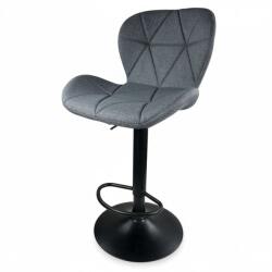 Pepita Nordelle Fabric Taburet de bar cu înălțime reglabilă - gri-negru (HB-U06S)