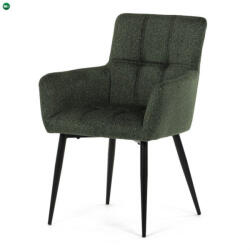  Zöld Szövet Étkezőszék. DCH-P3146 GRN2 - pepita