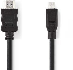 Nedis CVGB34700BK20 HDMI kábel 2 M HDMI A-típus (Standard) HDMI D-típus (Micro) Fekete (CVGB34700BK20)
