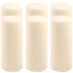 Nexos Paraffin gyertya 25 cm 30 óra égési idő 6 db krém szín (DK47141_SL06)