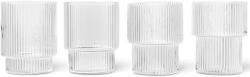 ferm LIVING Pahar de apă RIPPLE 200 ml, set de 4 buc, transparent, ferm LIVING (FERM5438) Pahar