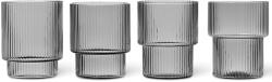 ferm LIVING Pahar de apă RIPPLE 200 ml, set de 4 buc, gri, ferm LIVING (FERM100127112) Pahar
