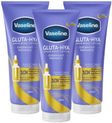 Vaseline Overnight Radiance szérumos testápoló (3x200 ml)
