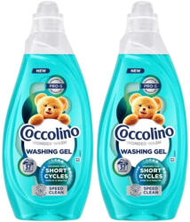Coccolino Wonder Wash Speed Clean folyékony mosószer 2x1480 ml (74 mosás)