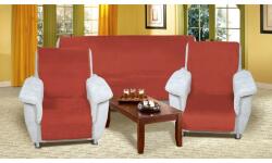 Bellatex Huse pentru canapea Korall micro terracotta, 150 x 200 cm, 2 bucăți 65 x 150 cm, teracotă
