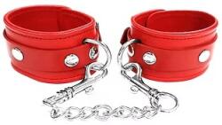 Rouge Leather Wrist Cuffs Red