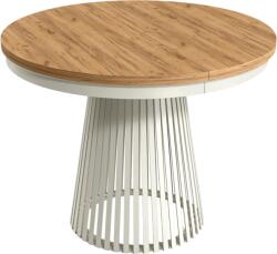 TEMPO KONDELA Kihúzható étkezőasztal, craft arany tölgy/kasmír, 100-180x76, 6 cm, GERDONY