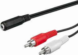 PremiumCord Jack 3.5mm-2xCINCH F/M 1, 5 m Audiokábel (KJACKCINB2)