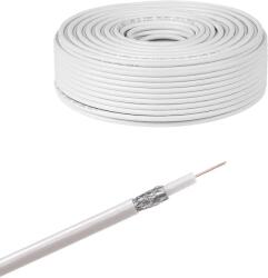 Cabletech KAB0006-M Koax kábel RG-6U 6, 6mm, fehér színű, réz, /méter (KAB0006)