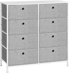  Komód fiókos dobozokkal TRENILO 80x81, 5 cm, fehér/szürke