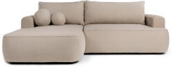 Bonami Selection Bézs buklé kinyitható sarokkanapé (bal oldali) Quinoa - Bonami Selection