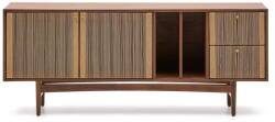 Kave Home Barna alacsony komód diófa dekorral 180x73 cm Elan - Kave Home