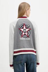Guess Jeans gyapjú kardigán - szürke L
