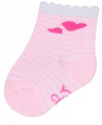 Yo! Baby frottír zokni 6-9 hó - rózsaszín szívecskés