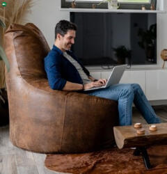  ZigZag club large (óriás babzsák fotel) (SYLVIA bársonyosan puha, vastag bútorszövet)rózsaszín