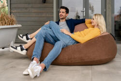  ZigZag family (családi babzsák kanapé 2 személyes) (PUMA puha tapintású bútorszövet)fekete