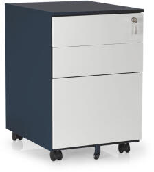 Rauman Fém konténer 40 x 50 x 61 cm - 3 fiók, antracit - ral 7016