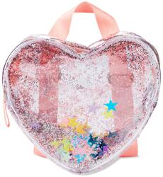 SKIP HOP Átlátszó csillámos szív alakú gyerek hátizsák