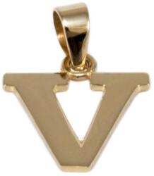 Ékszershop Fényes V betű arany medál (1331868)