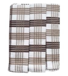 Polášek Kockás konyharuha Egypt - 3 darabos szett - sz. 81 | Fehér / barna (158806-1)
