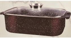 Silver Royal Diamond kacsasütő/sütőtál tapadásmentes márvány bevonattal 40x11 cm 7, 98 L (SR-5040-bordó márvány)