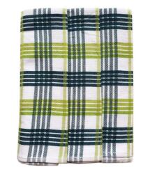 Polášek Prosop de bucătărie în carouri Egypt - Set 3 bucăți - nr. 82 | Verde / albă (363548-1)