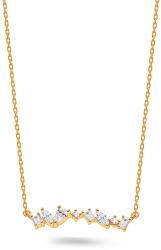  Aranyozott ezüst nyaklánc cirkónia medállal IS4996