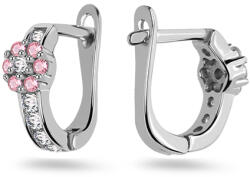 Heratis Forever Gyermek ezüst fülbevaló cirkónia virágokkal IS4088