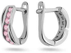 Heratis Forever Ezüst fülbevaló rózsaszín cirkóniákkal IS4089