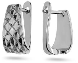 Heratis Forever Ezüst fülbevaló rácsos mintával IS4085