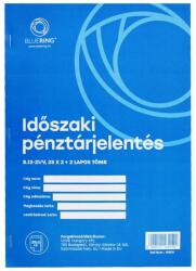 Bluering Idõszaki pénztárjelentés A/4 álló 25x2+2lapos b. 13-21/VX Bluering® (NYOMTB1321VX) - tonerpiac